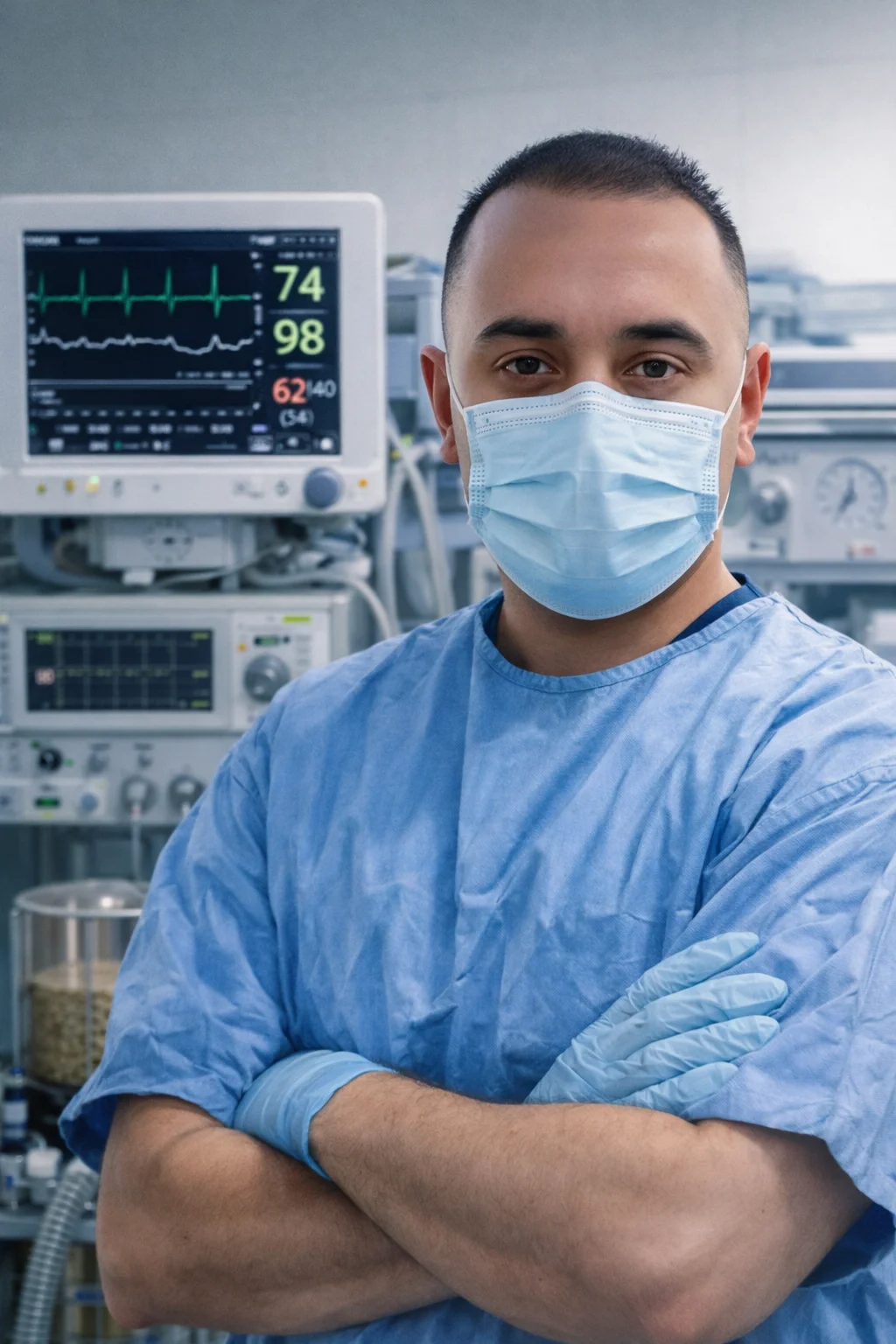 Doctor consulting with a hair transplant patient before surgery